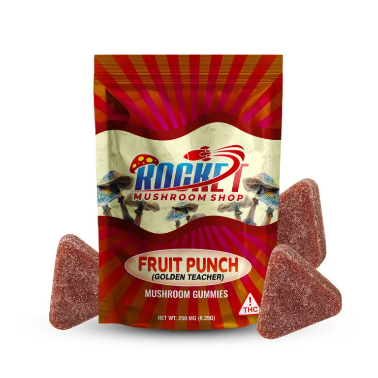 Magic Mushroom Golden Teacher Fruit Punch Gummies