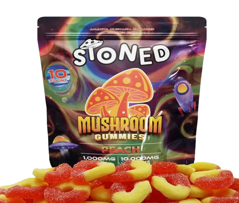 Peach Flavor Mushroom Gummies